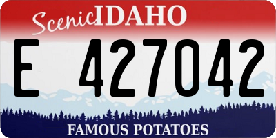ID license plate E427042