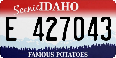 ID license plate E427043