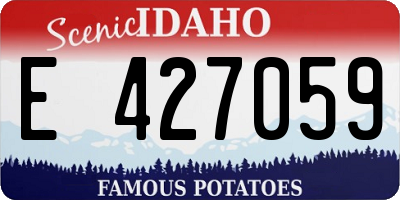 ID license plate E427059