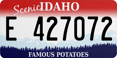ID license plate E427072