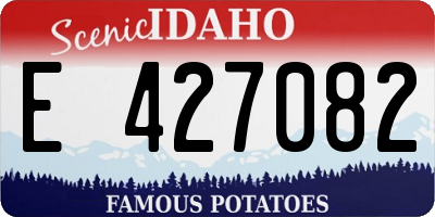 ID license plate E427082
