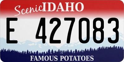 ID license plate E427083