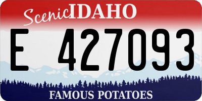ID license plate E427093