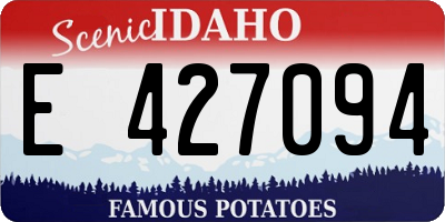 ID license plate E427094