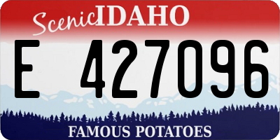 ID license plate E427096