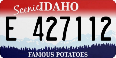 ID license plate E427112