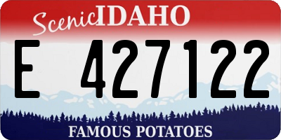 ID license plate E427122