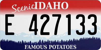 ID license plate E427133