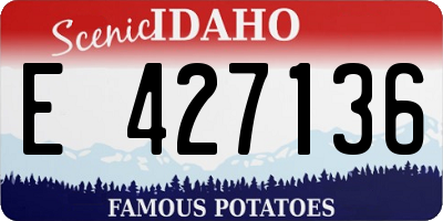 ID license plate E427136