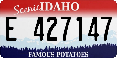 ID license plate E427147