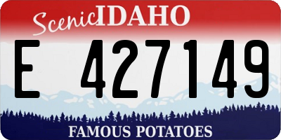 ID license plate E427149