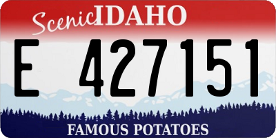 ID license plate E427151