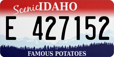 ID license plate E427152