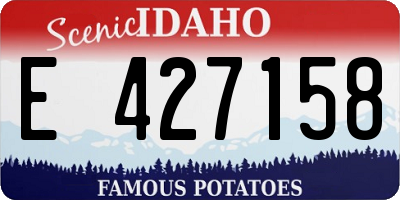 ID license plate E427158