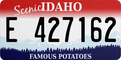 ID license plate E427162