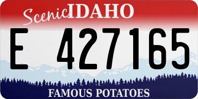 ID license plate E427165