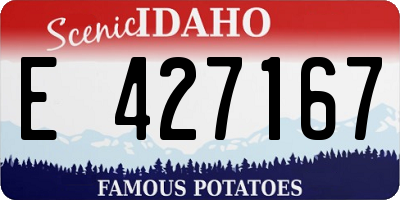ID license plate E427167