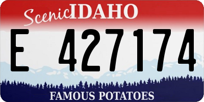ID license plate E427174