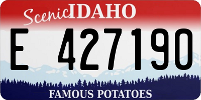 ID license plate E427190