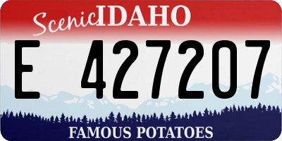 ID license plate E427207