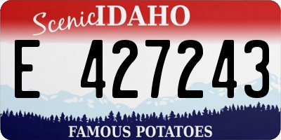 ID license plate E427243