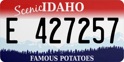 ID license plate E427257