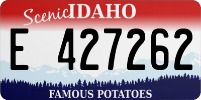 ID license plate E427262