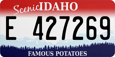 ID license plate E427269