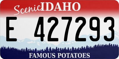 ID license plate E427293