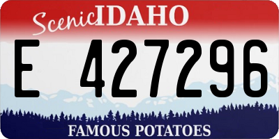 ID license plate E427296