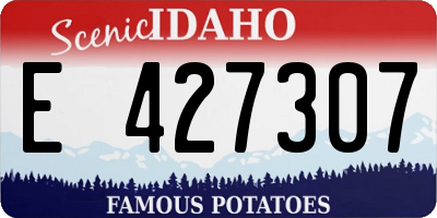ID license plate E427307