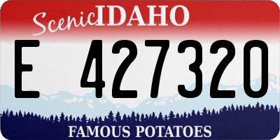 ID license plate E427320