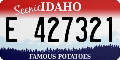 ID license plate E427321