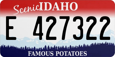 ID license plate E427322