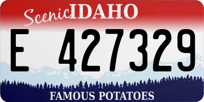 ID license plate E427329