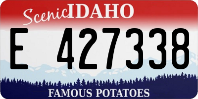 ID license plate E427338