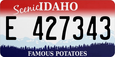 ID license plate E427343