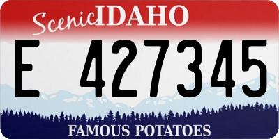 ID license plate E427345
