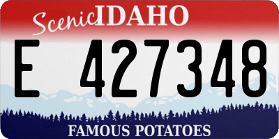 ID license plate E427348