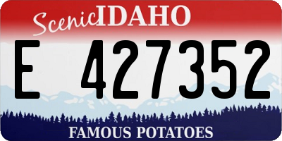 ID license plate E427352