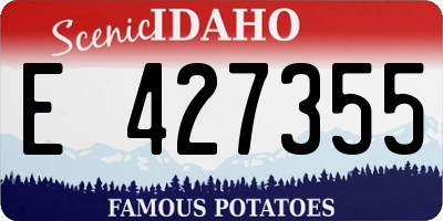 ID license plate E427355