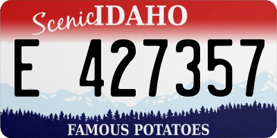 ID license plate E427357