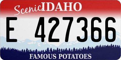 ID license plate E427366