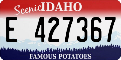 ID license plate E427367