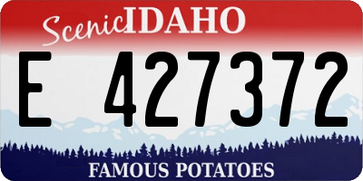 ID license plate E427372