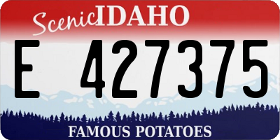 ID license plate E427375