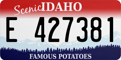 ID license plate E427381