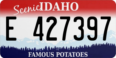 ID license plate E427397