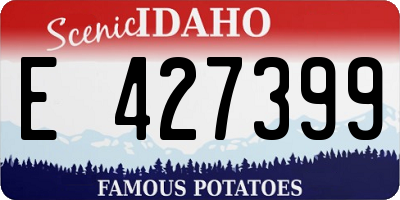 ID license plate E427399
