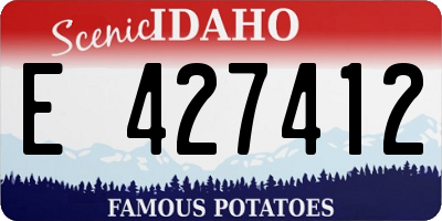 ID license plate E427412